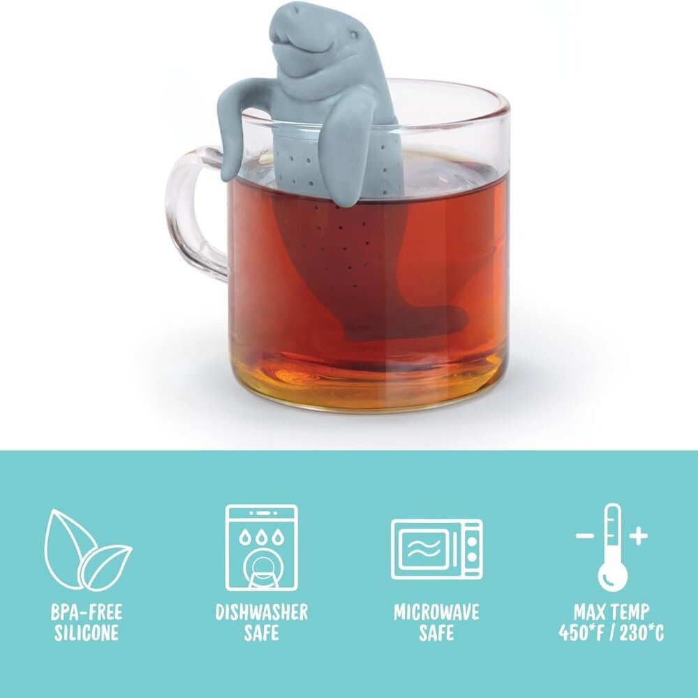 New Fred MANATEA Reusable Tea Infuser Silicone Manatee